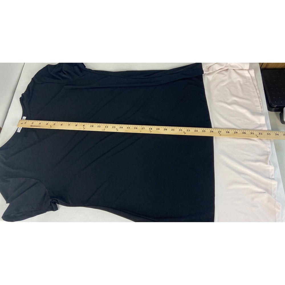 Annalee + Hope Womens XL Black Colorblock Short Sleeve Shift Dress Made USA - Picture 7 of 13